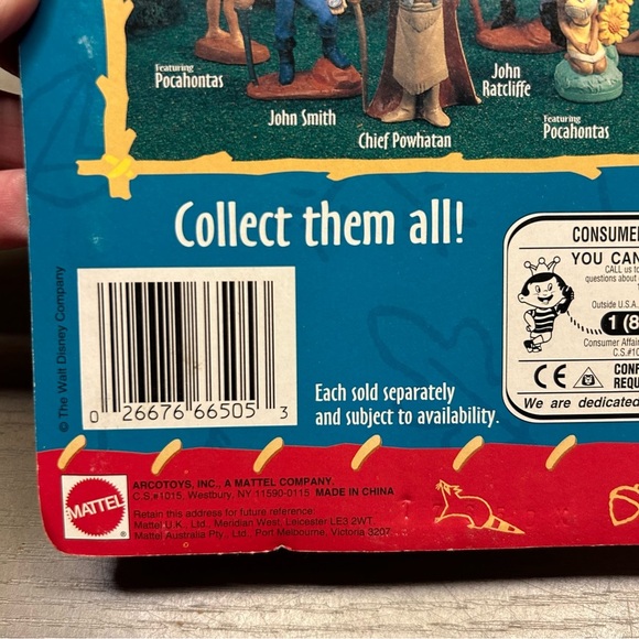 3 Vintage 1995 Mattel Disney's Pocahontas Collectible Figures New And Sealed - Picture 13 of 16